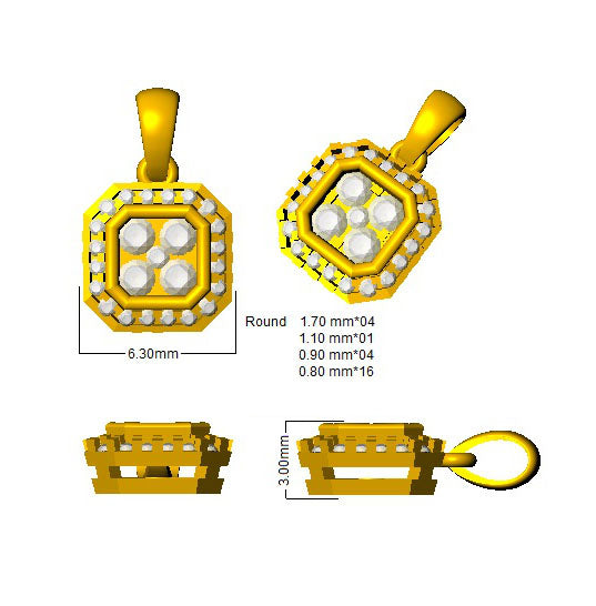 SP4146 — Pendant - 9k Yellow Gold detail