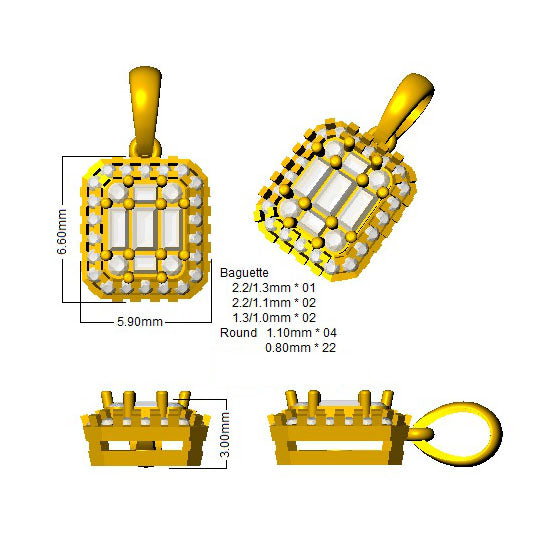 SP4147 — Pendant - 9k Yellow Gold detail