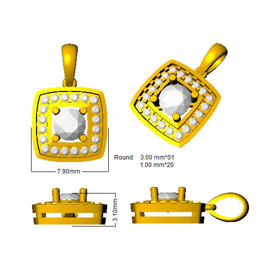 SP4151 — Pendant - 9k Yellow Gold detail