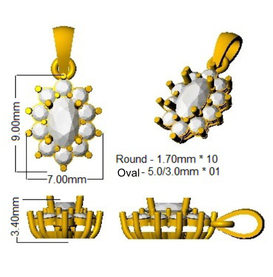SP4167 — Pendants - 9 KT White Gold detail