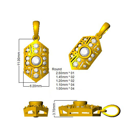 SP4184 — Pendant - 9k Yellow Gold detail