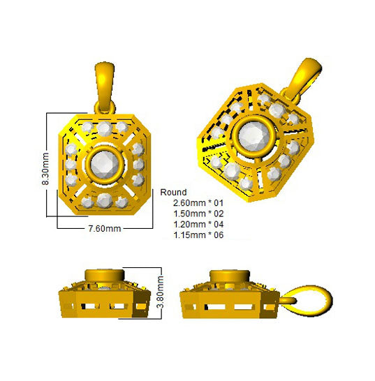 SP4185 — Pendant - 9k Yellow Gold detail