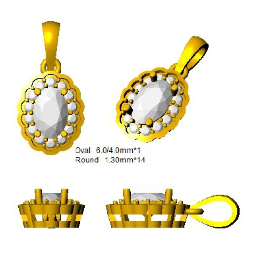 SP4186 — Pendant - 9k Yellow Gold detail