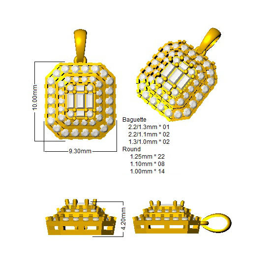 SP4195 — Pendant - 9k Yellow Gold detail