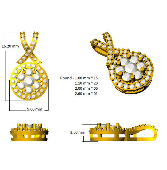 SP4204 — Pendant - 9k Yellow Gold detail