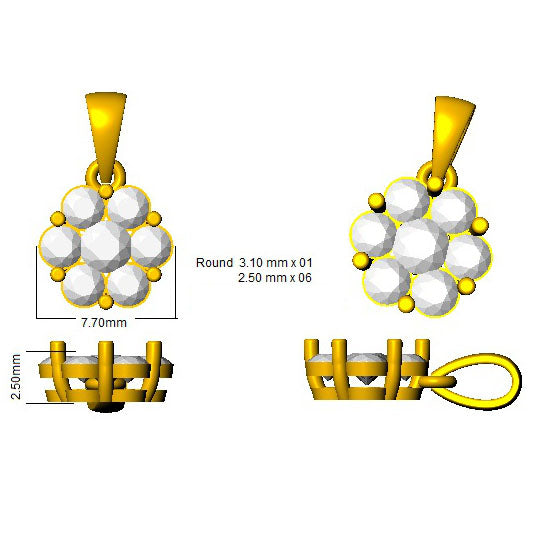 SP4209 — Pendant - 9k Yellow Gold detail