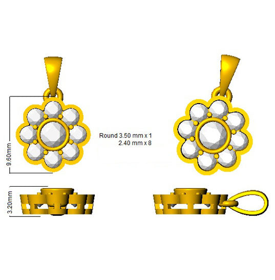 SP4210 — Pendant - 9k Yellow Gold detail
