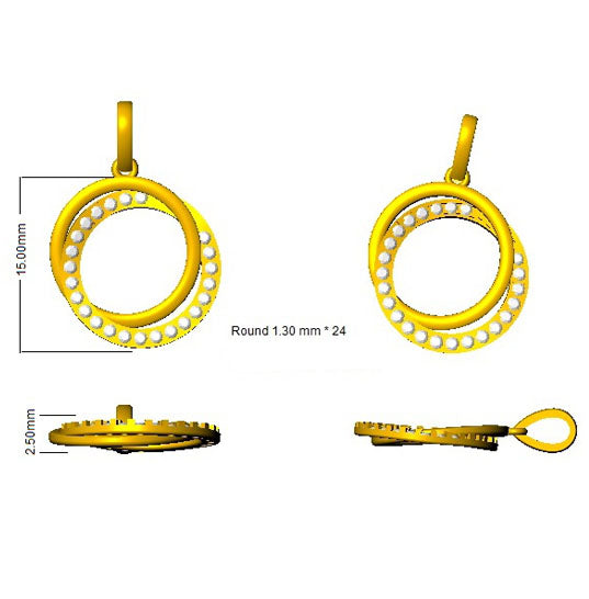 SP4213 — Pendant - 9 KT Yellow Gold detail