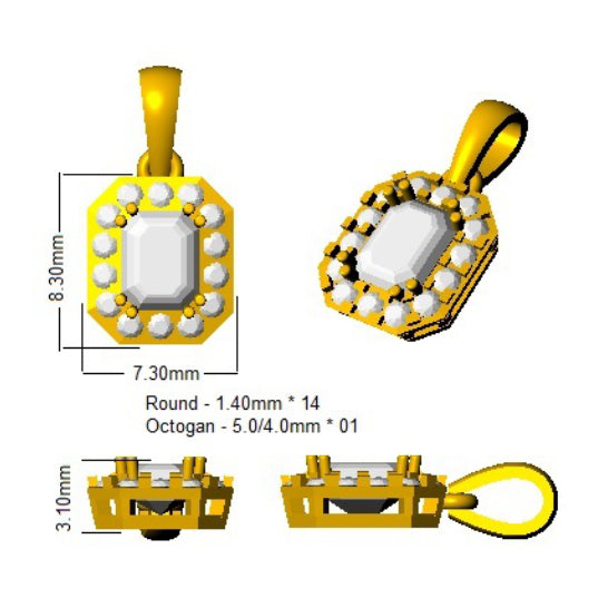 SP4221 — Pendant - 9k Yellow Gold detail
