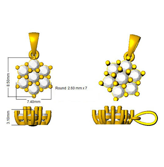 SP4228 — Pendant - 9k Yellow Gold detail