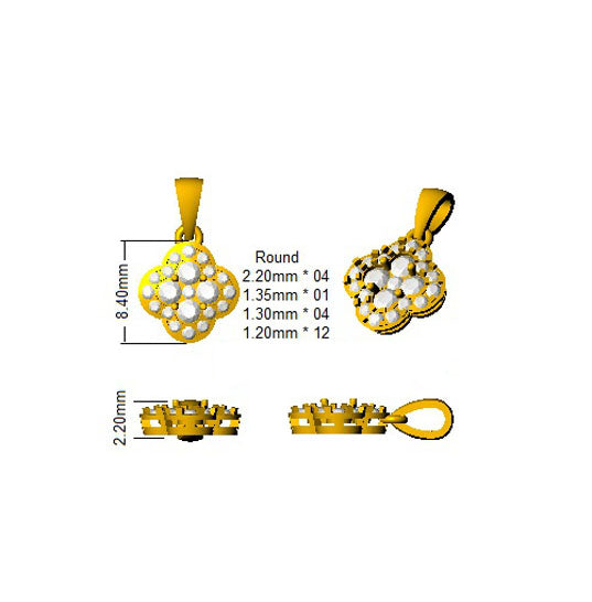 SP4235 — Pendant - 9k Yellow Gold detail