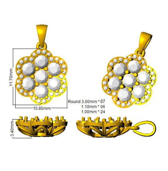 SP4237 — Pendant - 9k Yellow Gold detail
