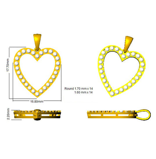 SP4247 — Pendant - 9k Yellow Gold detail