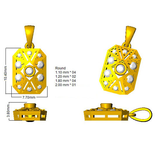 SP4257 — Pendant - 9k Yellow Gold detail