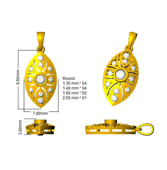 SP4258 — Pendant - 9k Yellow Gold detail