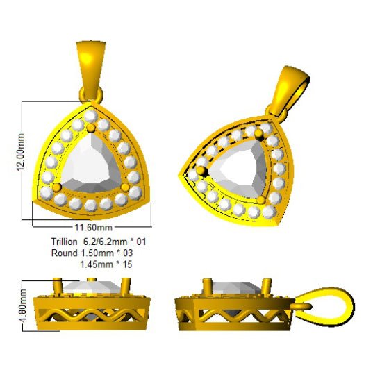 SP4260 — Pendant - 9k Yellow Gold detail