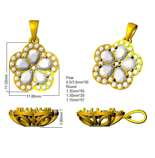 SP4278 — Pendant - 9k Yellow Gold detail