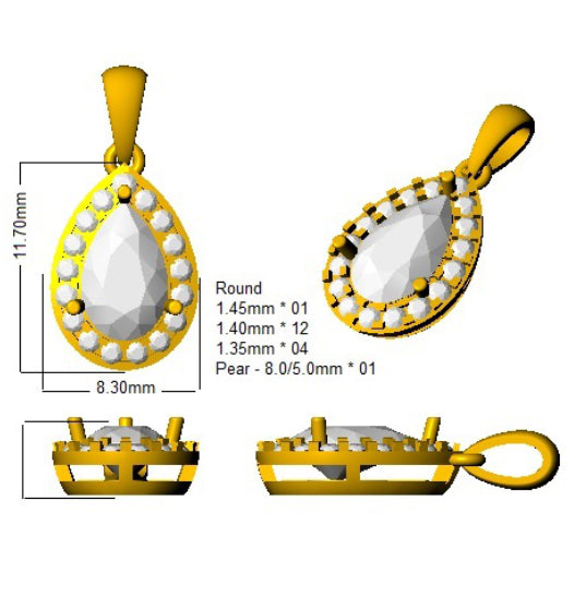 SP4281 — Pendant - 9k Yellow Gold detail