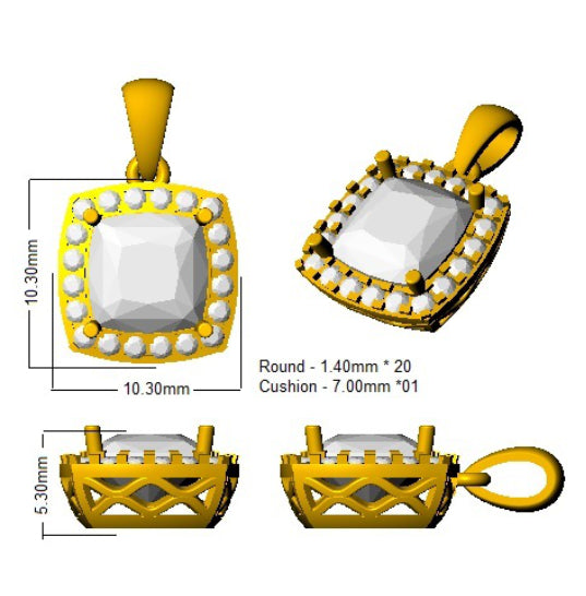 SP4284 — Pendant - 9k Yellow Gold detail