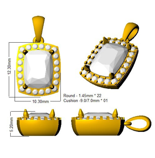 SP4287A — Pendant - 9k Yellow Gold detail