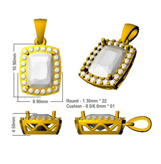 SP4288 — Pendant - 9k Yellow Gold detail