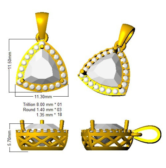 SP4350 — Pendant - 18k White Gold detail