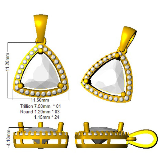 SP4352 — Pendant - 9k Yellow Gold detail