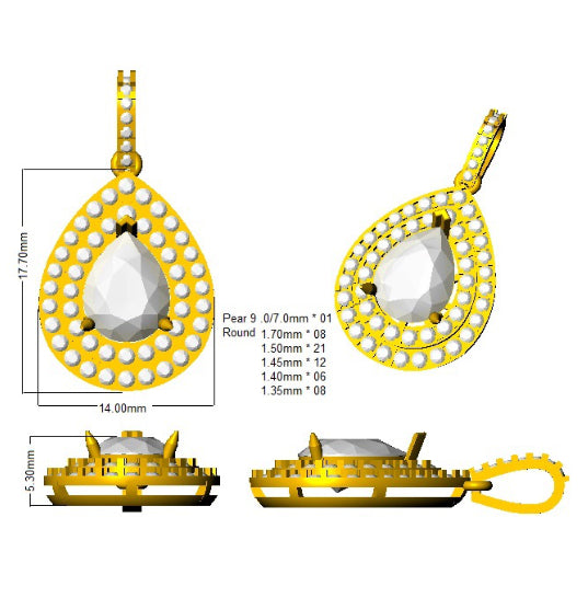 SP4366 — Pendant - 9k Yellow Gold detail