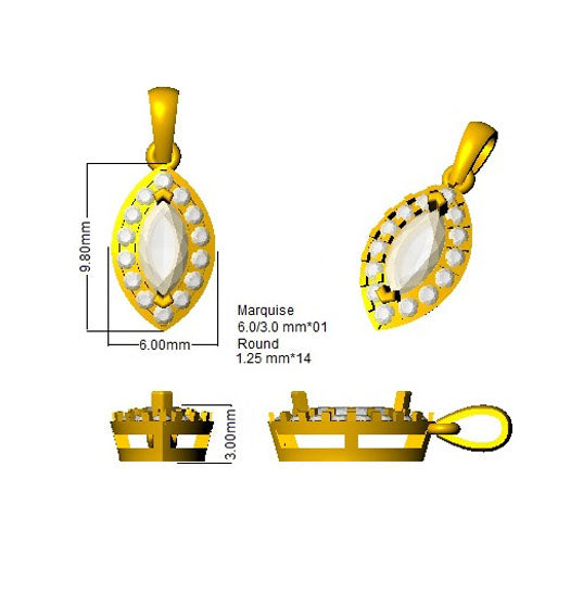 SP4369 — Pendant - 9k Yellow Gold detail