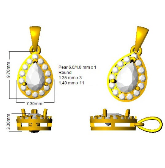 SP4373 — Pendant - 9k Yellow Gold detail