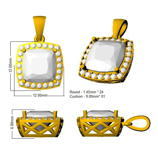 SP4383 — Pendant - 9k Yellow Gold detail