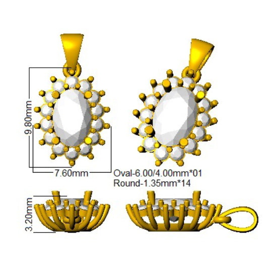 SP4384 — Pendant - 9k Yellow Gold detail