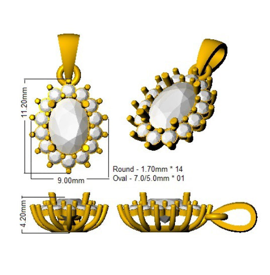 SP4388 — Pendant - 18k White Gold detail