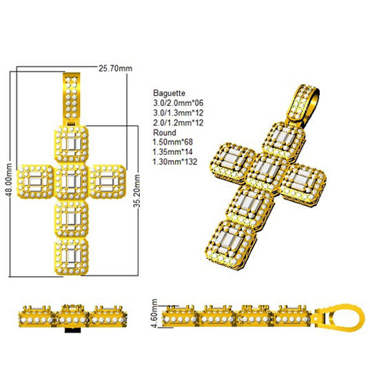 SP4417 — Cross - 9k Yellow Gold detail