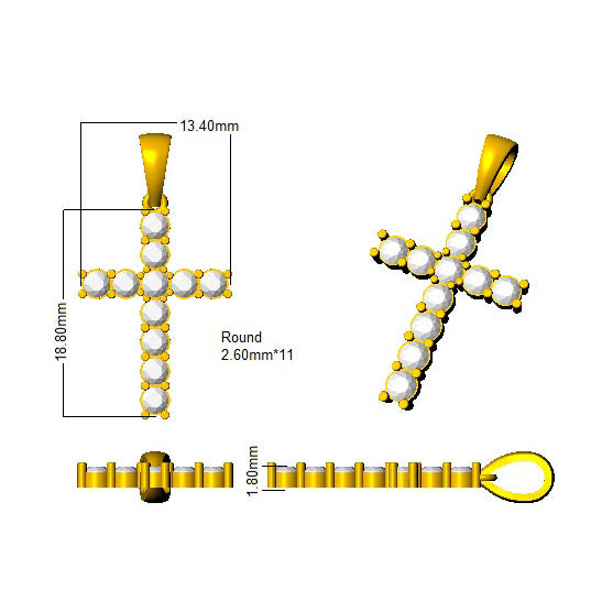 SP4433 — Cross - 9k Yellow Gold detail
