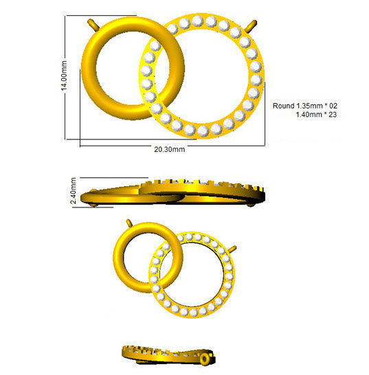 SP4439 — Necklace - 9k Yellow Gold detail