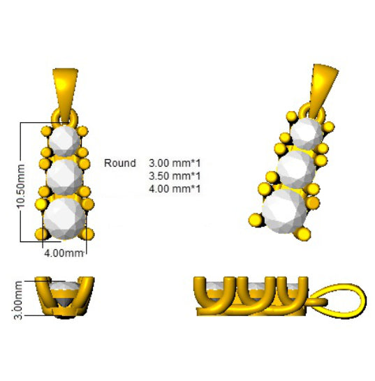 SP4448 — Pendant - 9k Yellow Gold detail