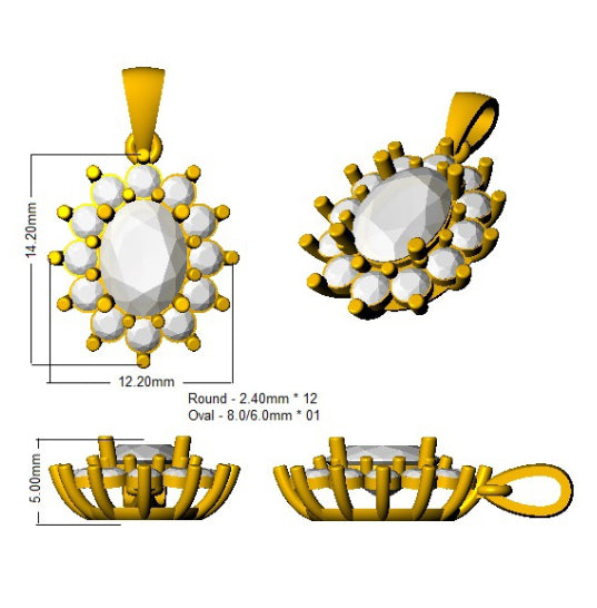 SP4459 — Pendant - 9k Yellow Gold detail
