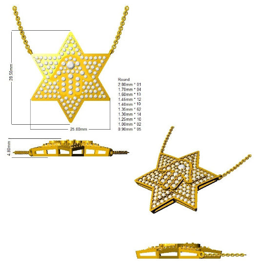 SP4483 — Pendant - 9k Yellow Gold detail