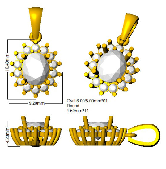 SP4486 — Pendant - 9k Yellow Gold detail