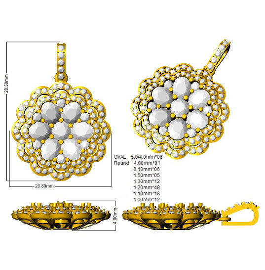 SP4497 — Pendant - 9k Yellow Gold detail