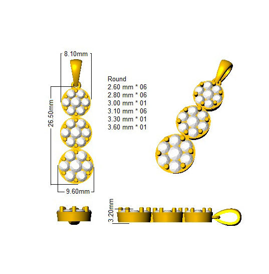 SP4503 — Pendant - 9k Yellow Gold detail