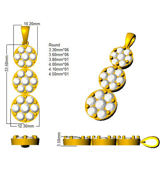 SP4504 — Pendant - 9k Yellow Gold detail