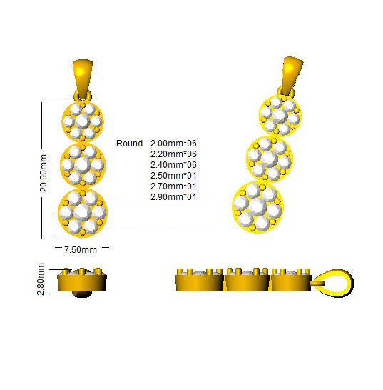SP4505 — Pendant - 9k Yellow Gold detail