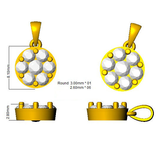 SP4506 — Pendant - 9k Yellow Gold detail
