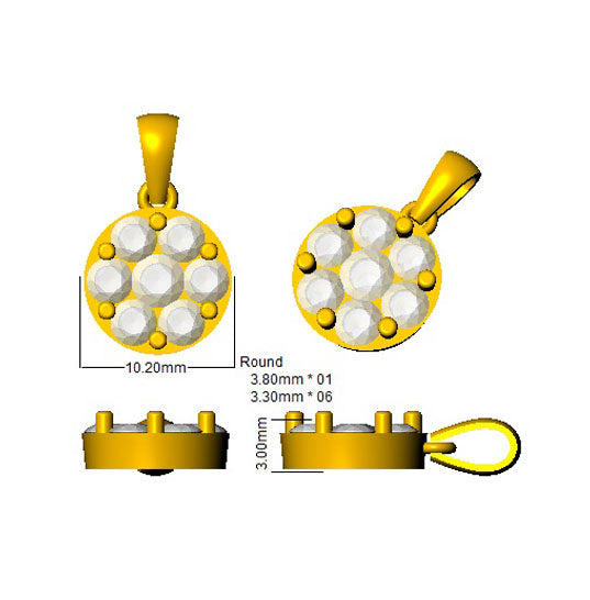SP4507 — Pendant - 9k Yellow Gold detail