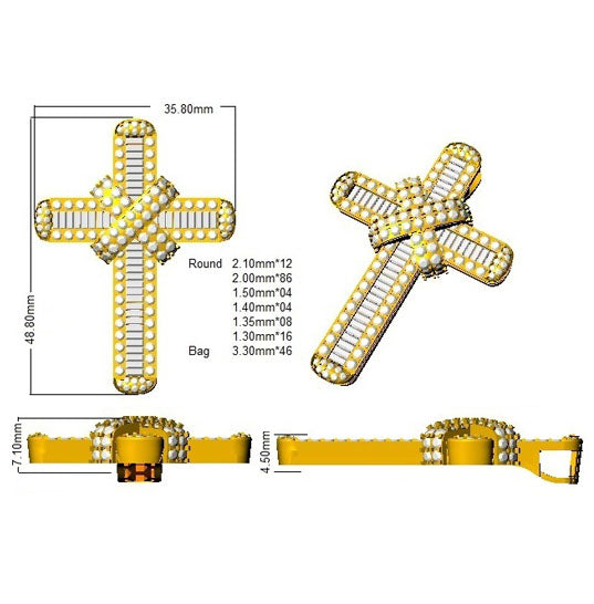 SP4515 — Cross - 9k Yellow Gold detail