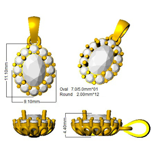 SP4517 — Pendant - 9k Yellow Gold detail