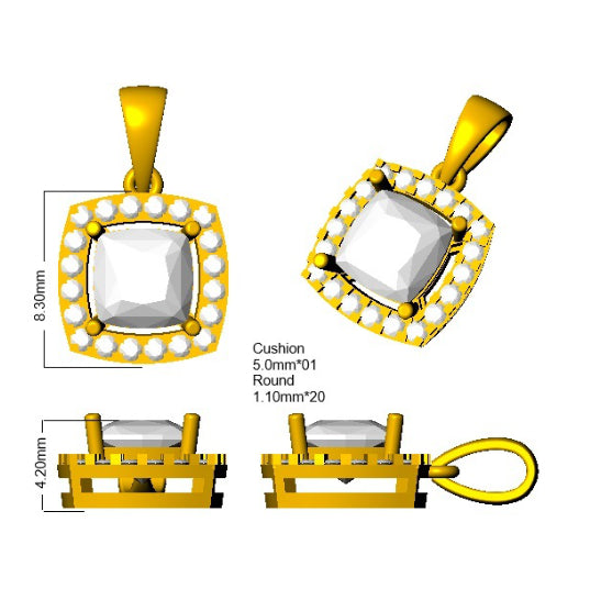 SP4527 — Pendant - 9k Yellow Gold detail