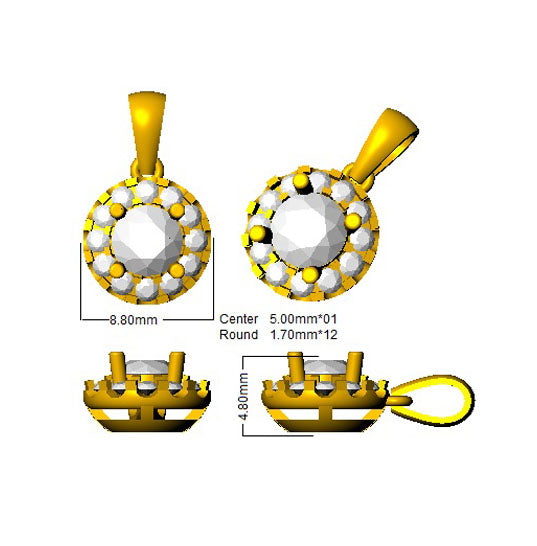 SP4544 — Pendant - 9k Yellow Gold detail